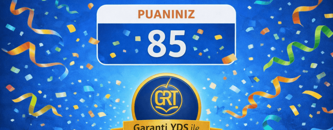 Garanti YDS online kursu stratejileri ile YÖKDİL sınavından 85 puan alan öğrencinin başarı ekranı